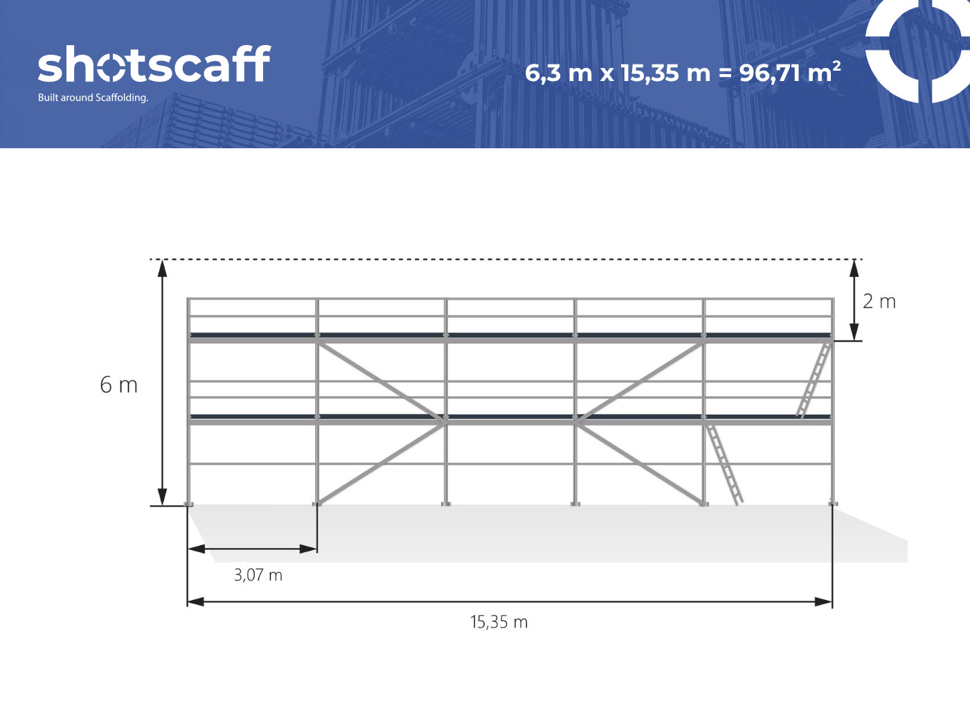 ALU scaffolding 100m2 scaff 73 Scaffolding Skele facade scaffold FREE SHIPPING