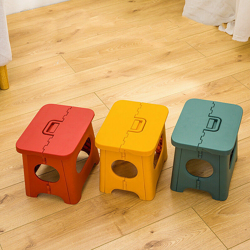 Folding Step Stool Plastic Height Premium Heavy Duty Foldable Stools for Adults