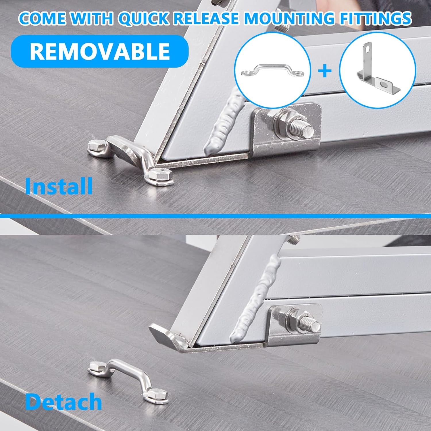 350lb Removable Dock Stairs 3/4/5-Step, Anti-Corrosion Ladder with Handrails
