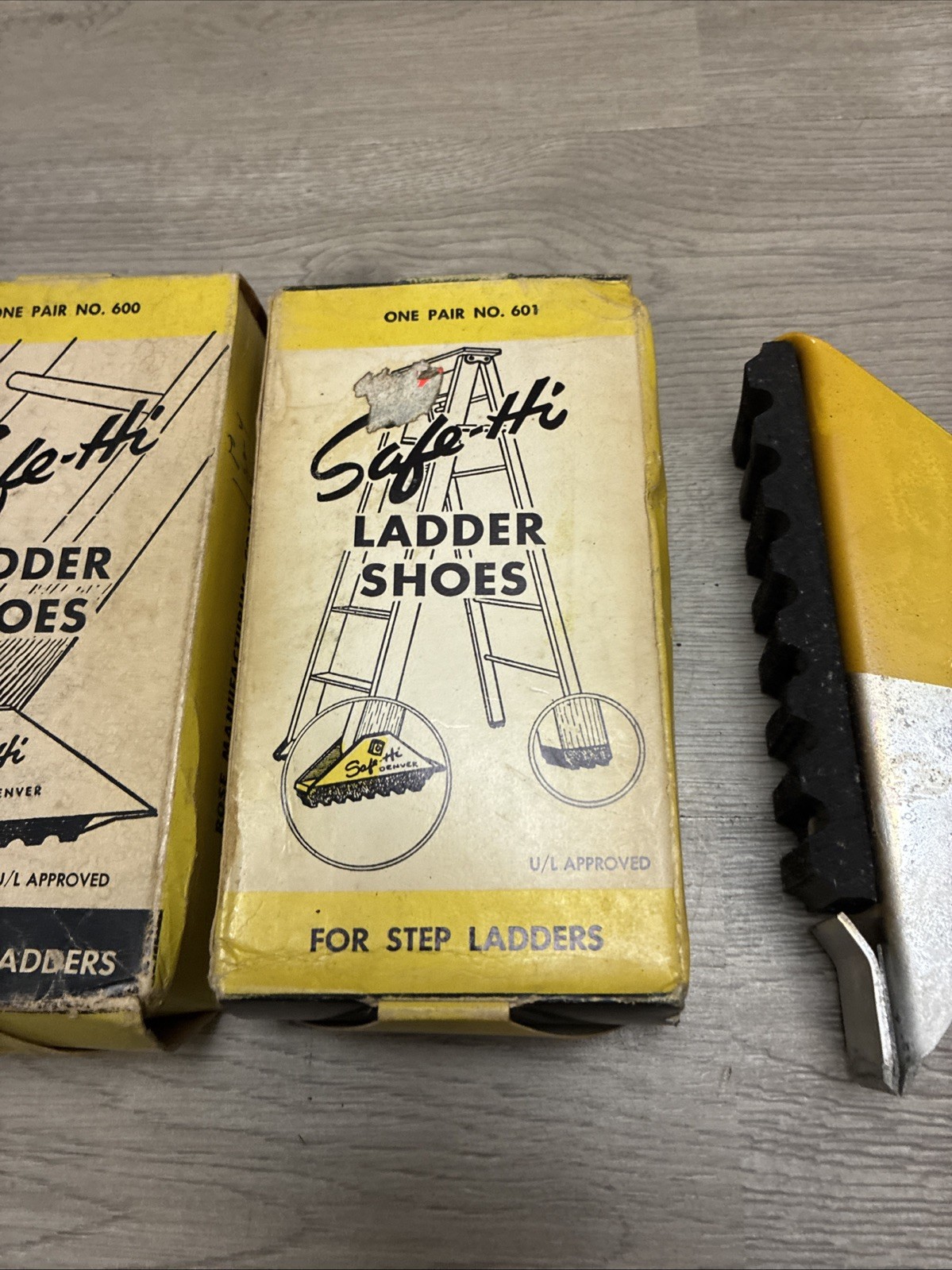 (3) Vintage NOS Safe-Hi Ladder Shoes No 600 & 601