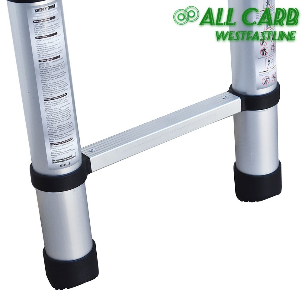 12.5 FT Aluminum Flexible Expansion Telescopic Step Ladder Extension Ladder