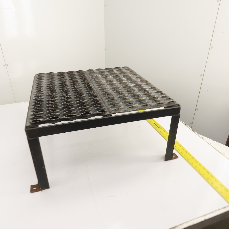 24″ x 24″ 1 Step Custom Industrial Machine Ladder Platform Top 12-1/4″ High