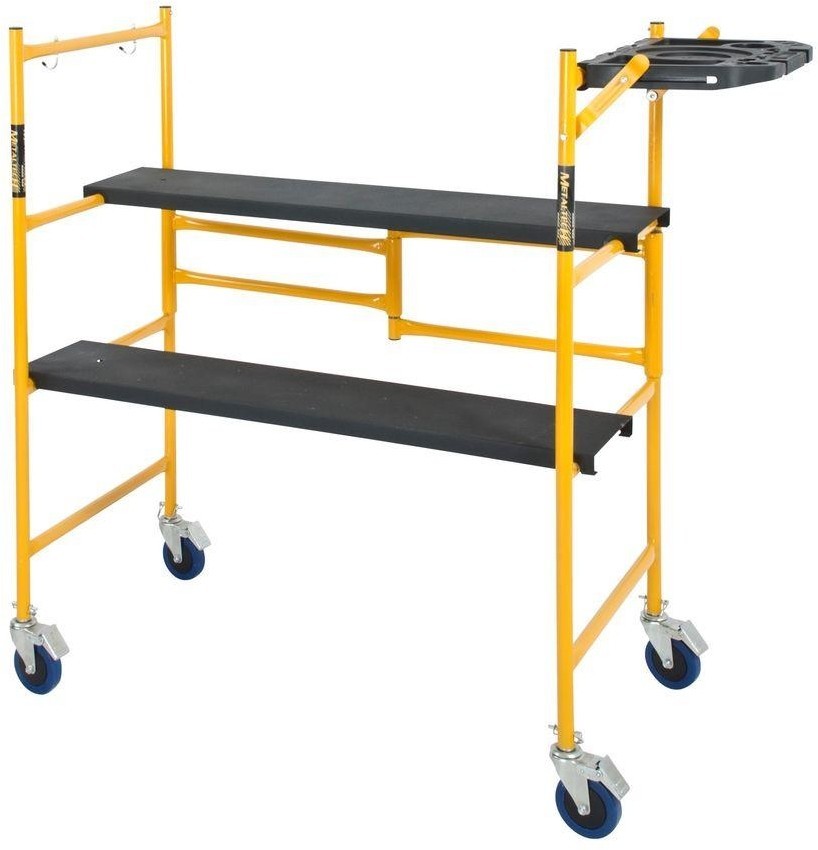 Mini Rolling Scaffold 500 lb Load Capacity Work Bench Dolly Adjustable Platform