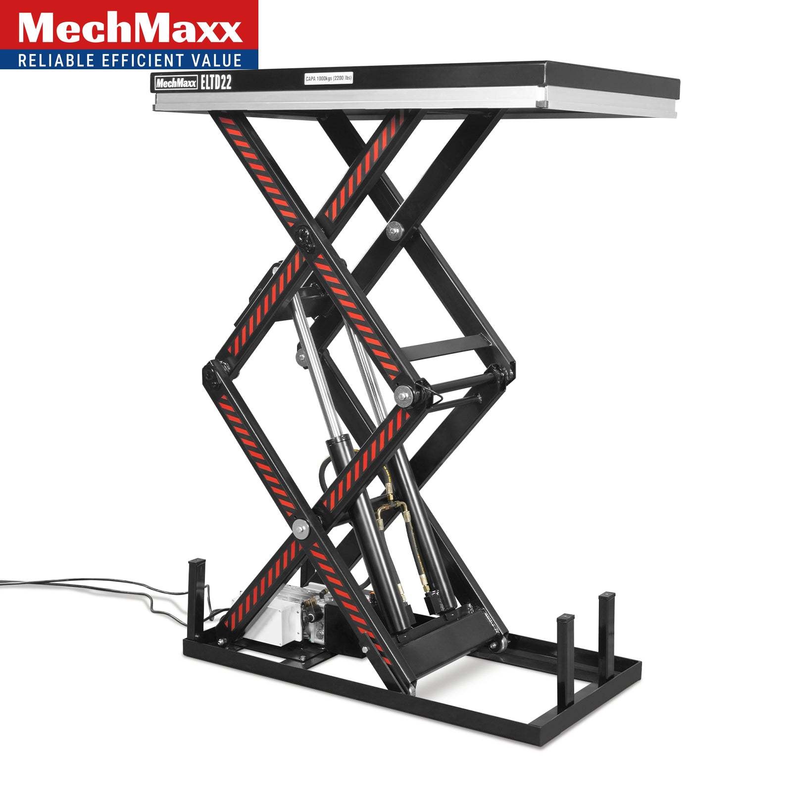 2200 lbs Capacity Electric Hydraulic Lift Table 51.2”x32.3” Platform, ELTD22