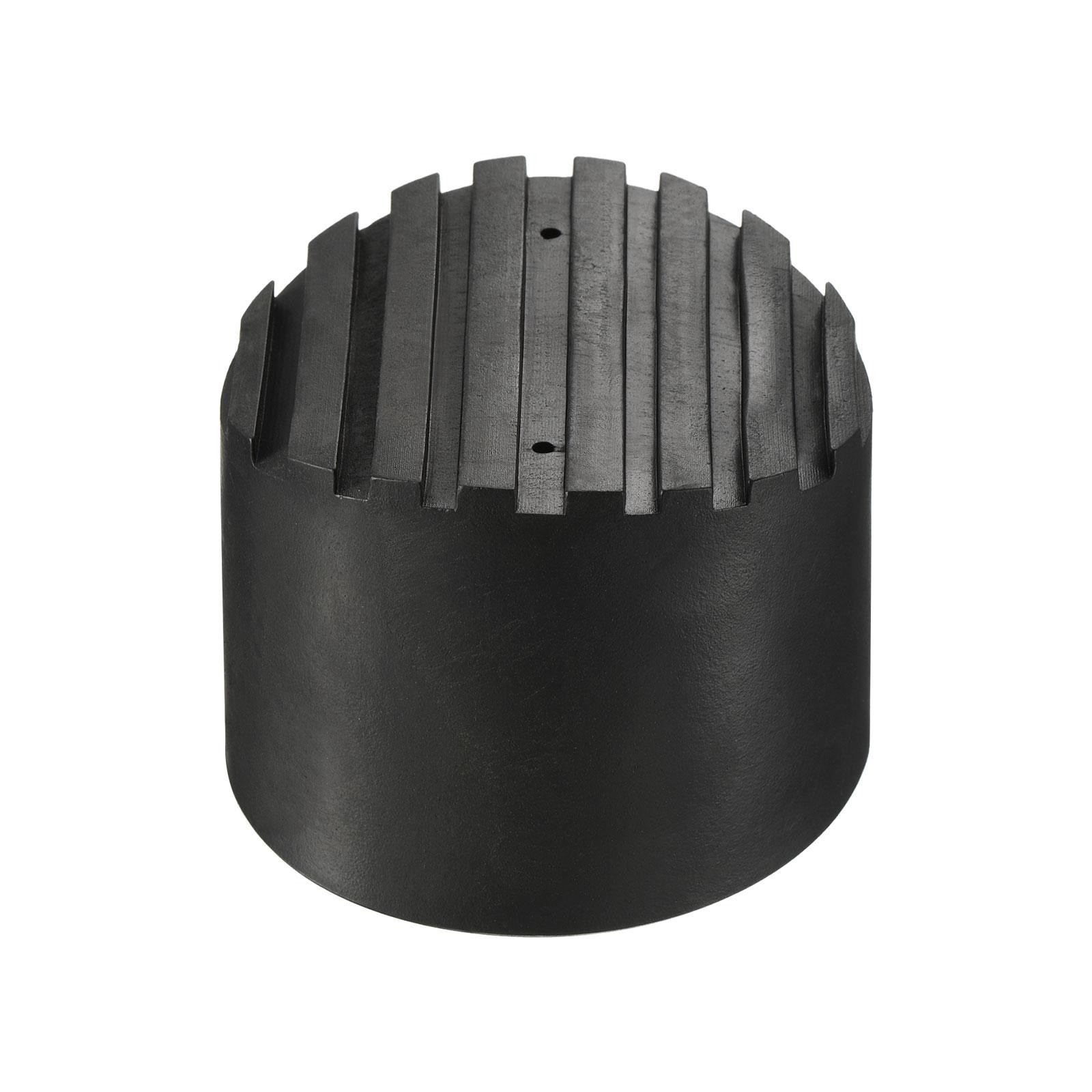 Non-slip foot stairs mat 72mm ID rubber round black 2pcs