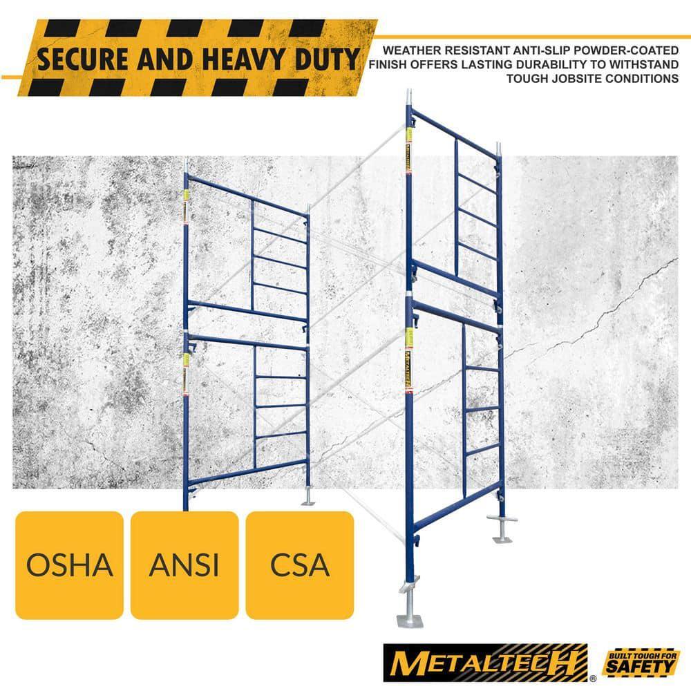 Scaffolding Frame Safertstack 5 ft. x 5 ft. Steel Mason Blue Powder Coat 4-Pack