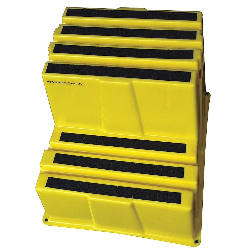 GRAINGER APPROVED 44ZJ64 Step Stand,Yellow,Number of Steps 2 44ZJ64
