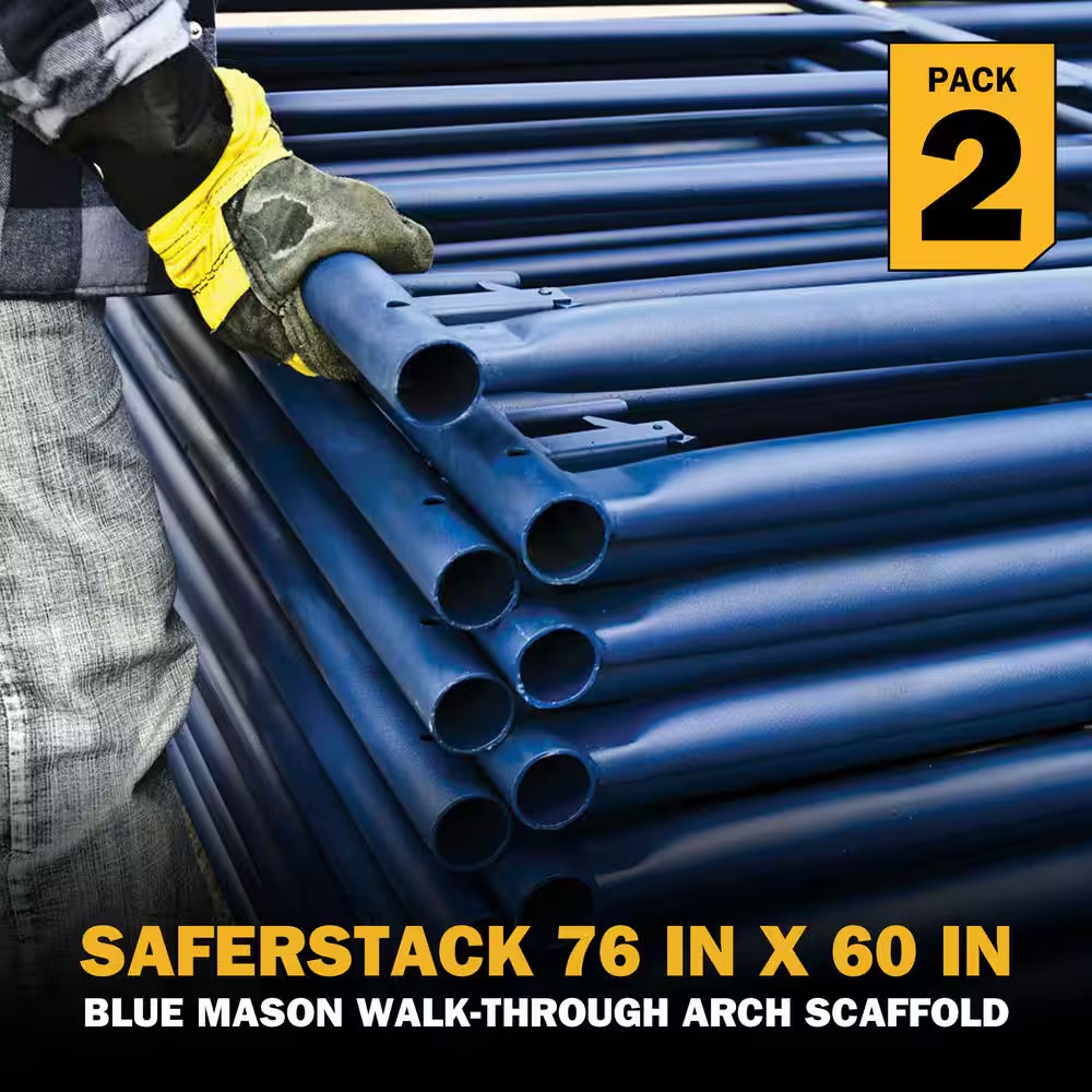 Saferstack Series 76 In. X 60 In. Blue Mason Walk-Through Arch Scaffold Frame, (