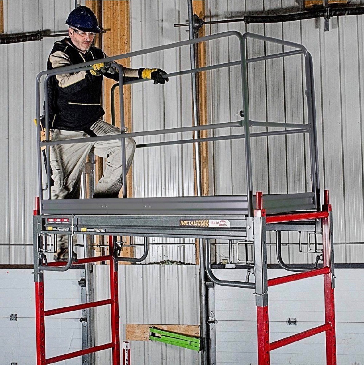Metaltech Buildman Guardrail System for 6 ft. Buildman Baker Scaffold I-BMSGRJP
