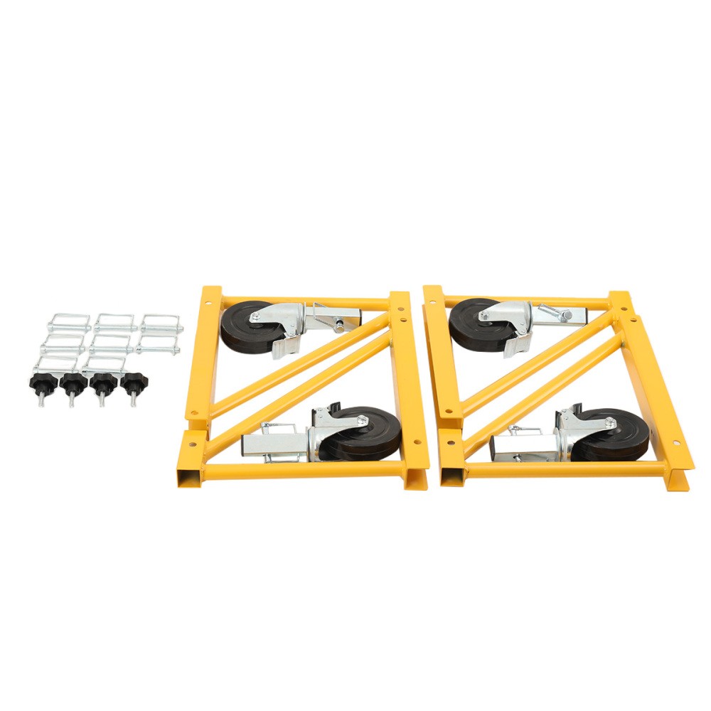 4PCS Baker Scaffold Outriggers W/5-Inch Locking Casters 1000 lbs Load Capacity