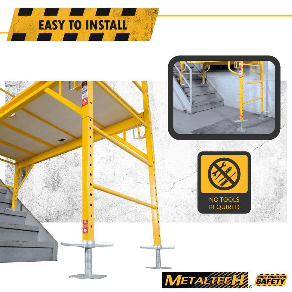 Scaffolding Leveling Jacks 12 in. Steel Safety Baker Style Platform (4-Pack)