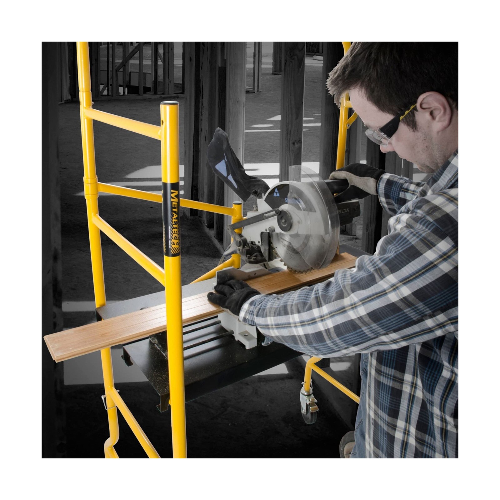 Metaltech I-IMIS Job Site Series 6-3/8′. x 4′. x 2-1/2′. Scaffold 900 Lb. Loa…