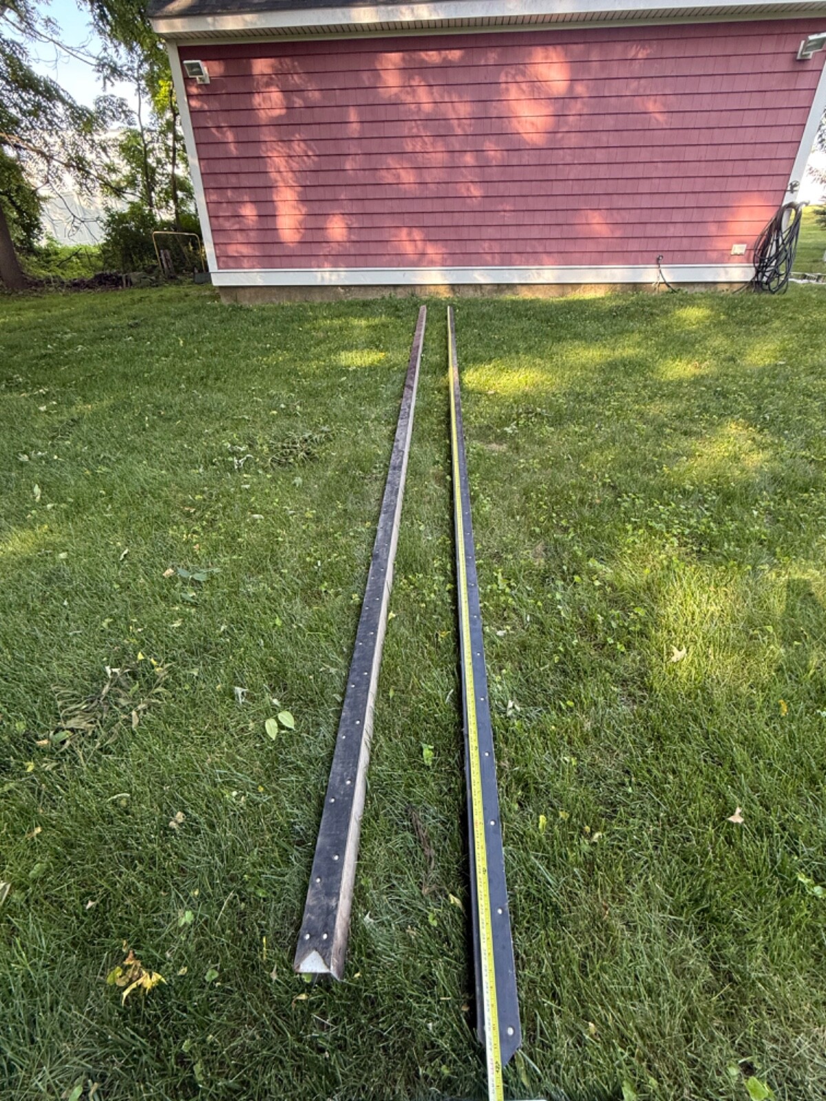 2 pump jacks staging with 2-24 foot aluminum poles
