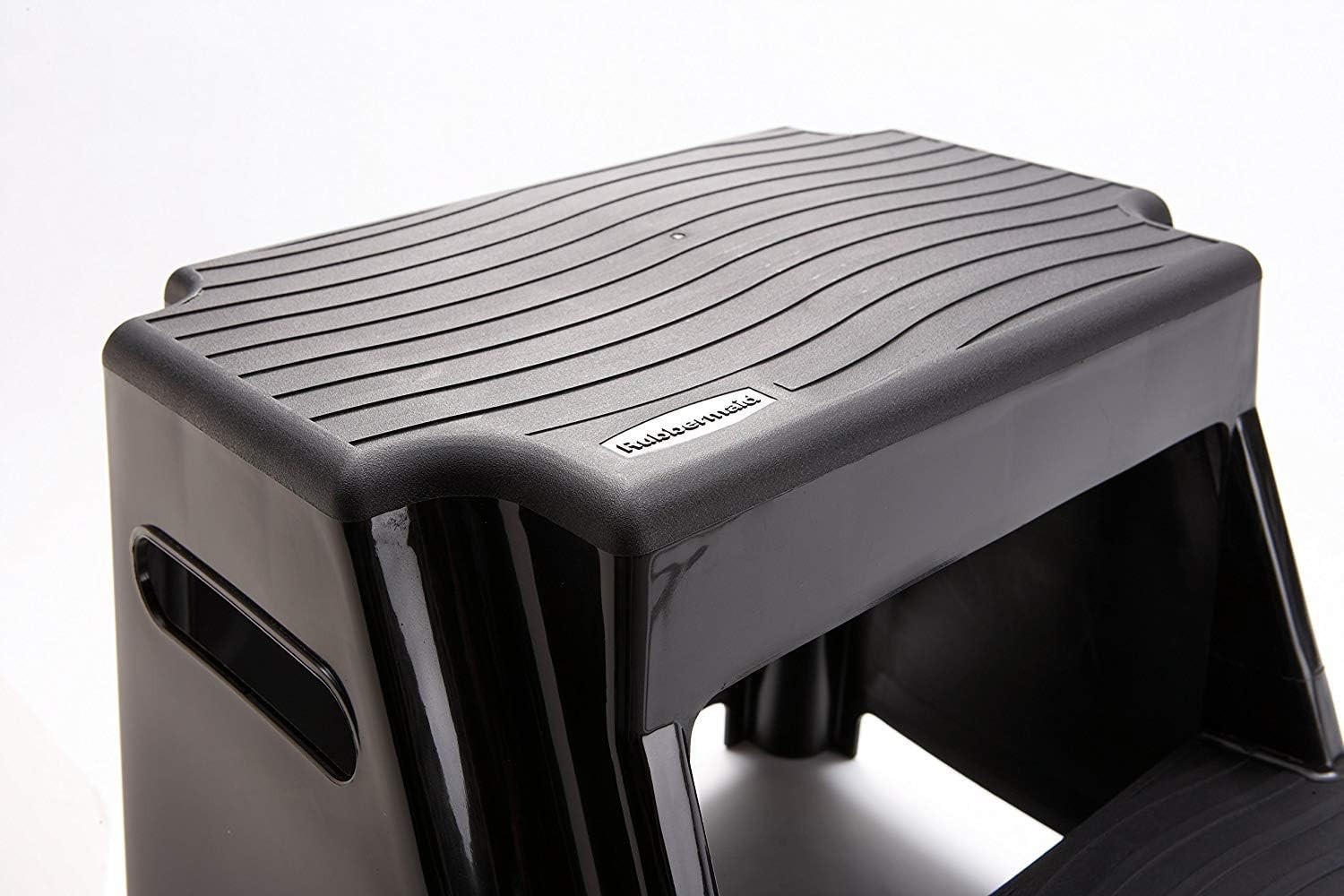 2-Step Molded Plastic Step Stool, Lightweight with Slip Resistant Treads