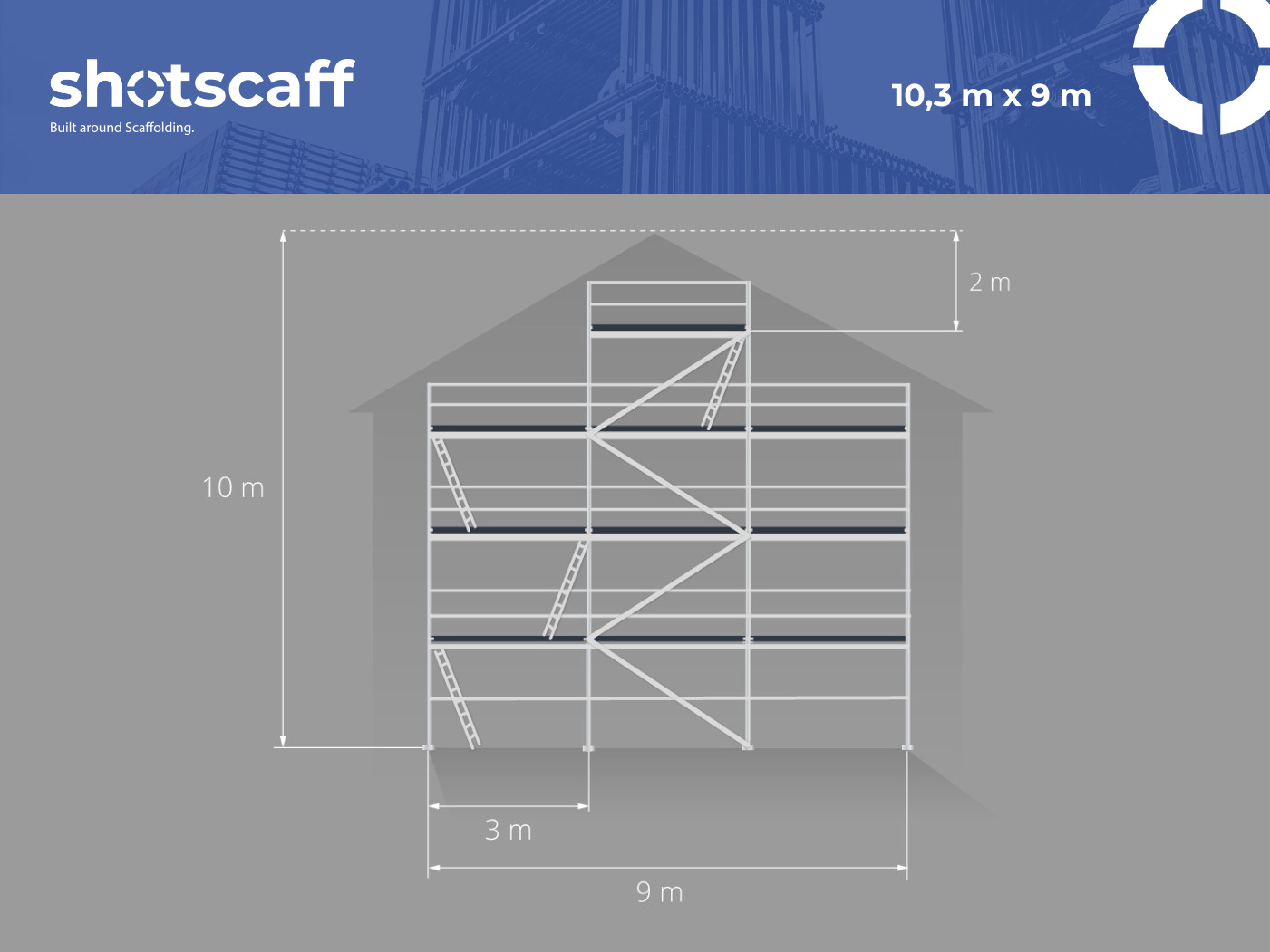 New 10x9m scaff 74 scaffolding gable wall scaffolding gable scaffold…