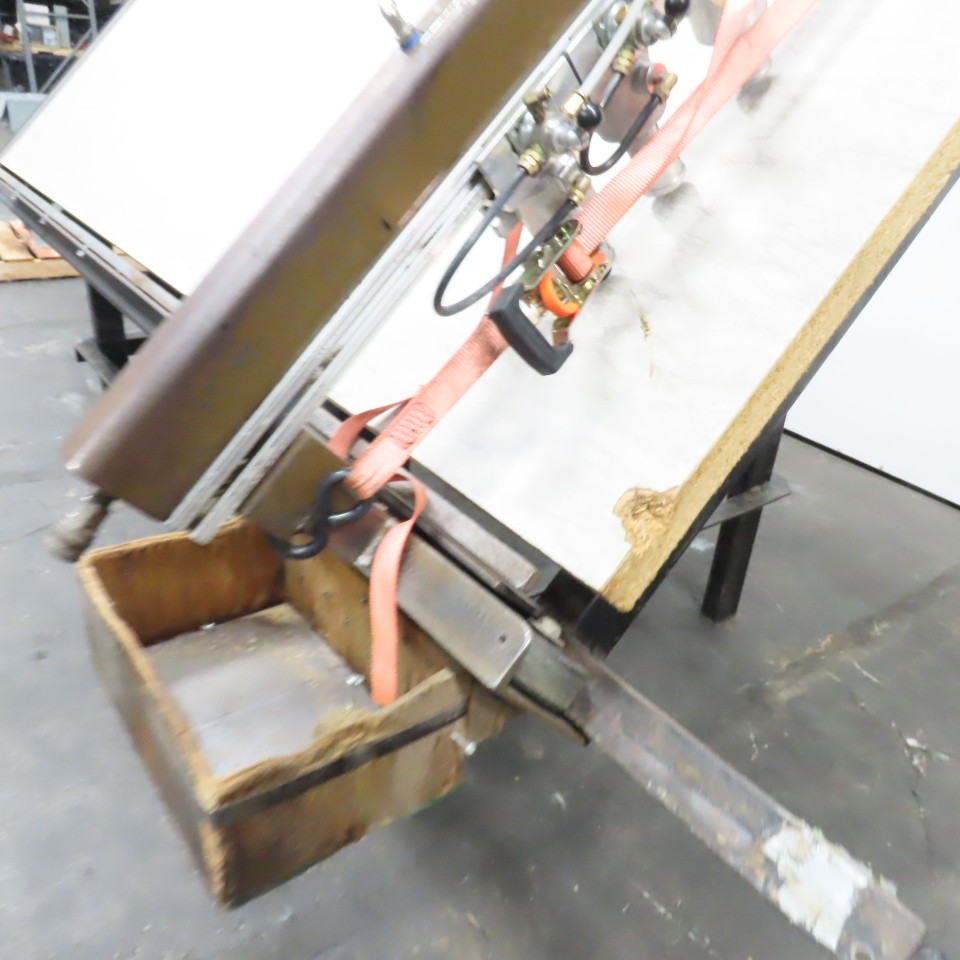 Custom Fab 8′ x 52″ Face Frame Assembly A Frame Table 5 Pneumatic Clamps