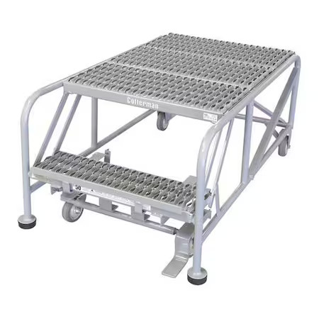 COTTERMAN 2WP2436A3B4B8AC2P6 Work Platform, 2 Step, Steel, 20In. H.