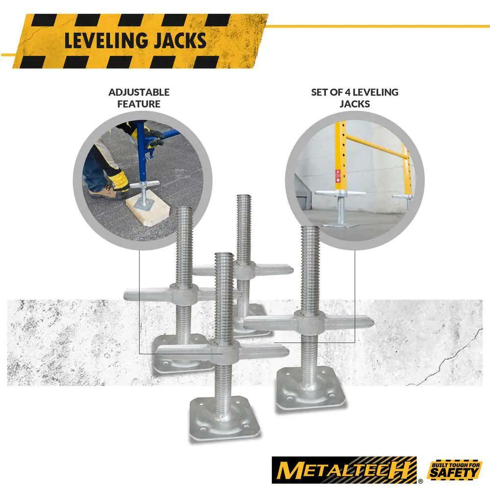 12 in. Leveling Jacks in Galvanized Steel, Safety Equipment for Baker Style