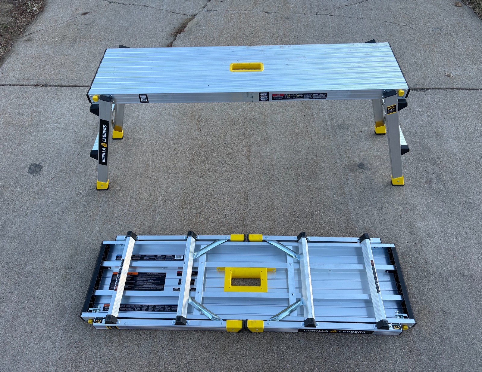 Painters Bench 4 ft. x 12 in. x 20 in. Aluminum Slim-Fold Work Platform, 300 lb