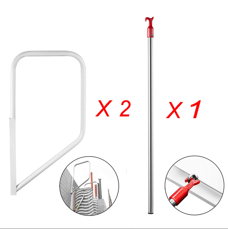 INTSUPERMAI Wall Mounted Attic Ladder for Loft Folding Step Ladder 10ft Height