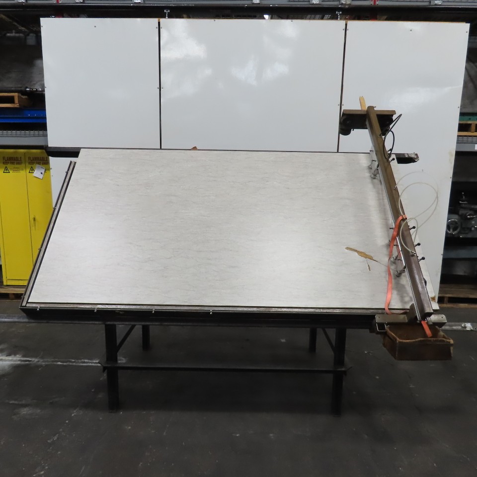 Custom Fab 8′ x 52″ Face Frame Assembly A Frame Table 5 Pneumatic Clamps
