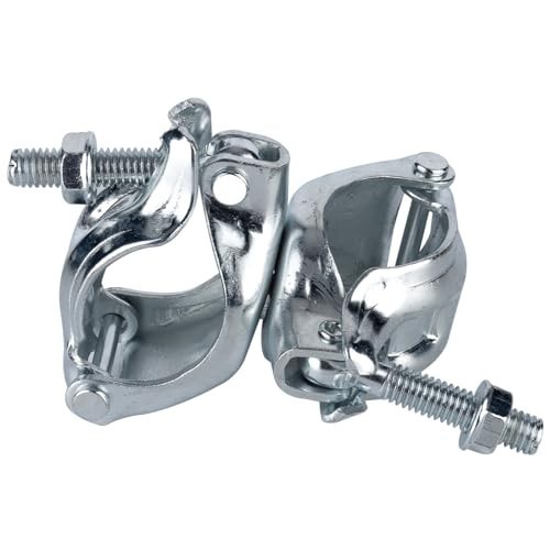 Heavy-Duty Scaffold Couplers Clamps for 1.65-1.9″ OD Tubes – 8 Pack, Fixed Cross