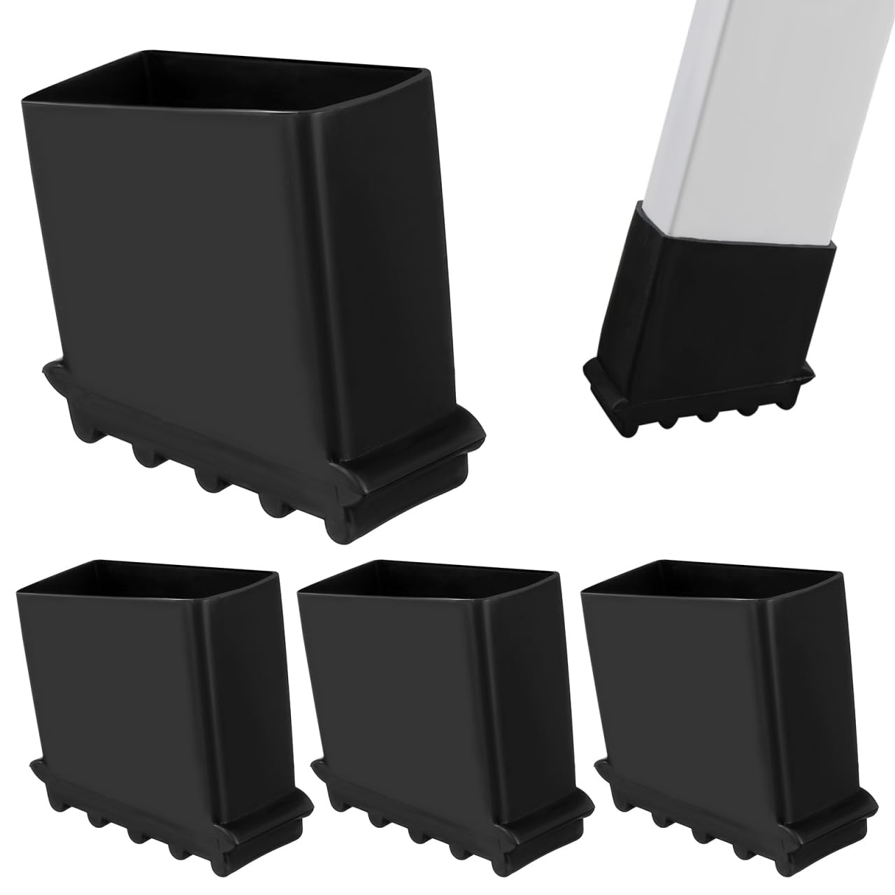 Cabilock Ladder Feet Cover, 4Pcs Non-Slip Step Covers, Black