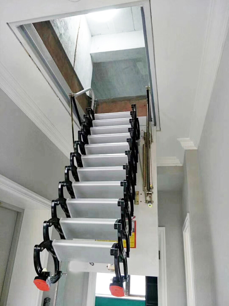 Loft Wall Ladder Stairs Carbon Steel,Black Heavy Duty Steel Metal 47.5*27.5 in