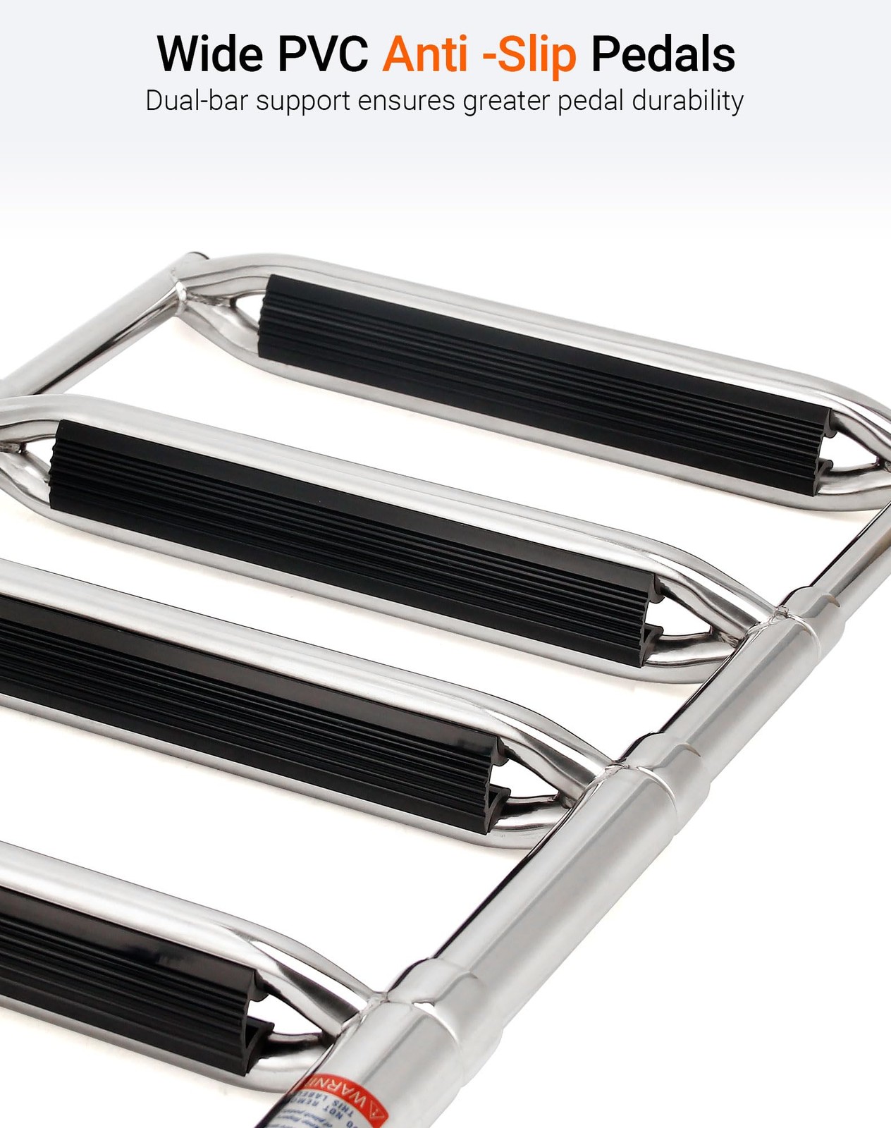 Mojiate 4-Step Stainless Steel Telescoping Dock Ladder for 4 steps, M2599