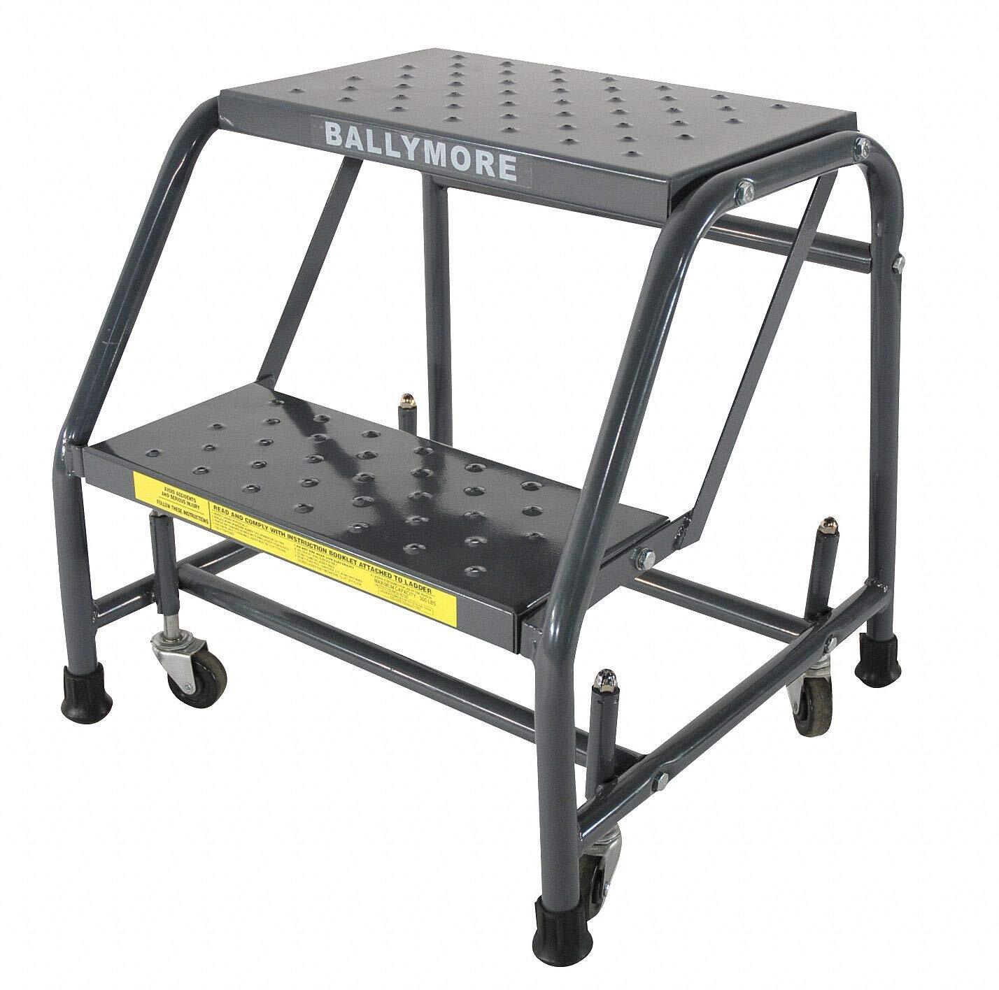 Ballymore 218PSU Steel Standard Rolling Ladder with Spring Loaded Casters
