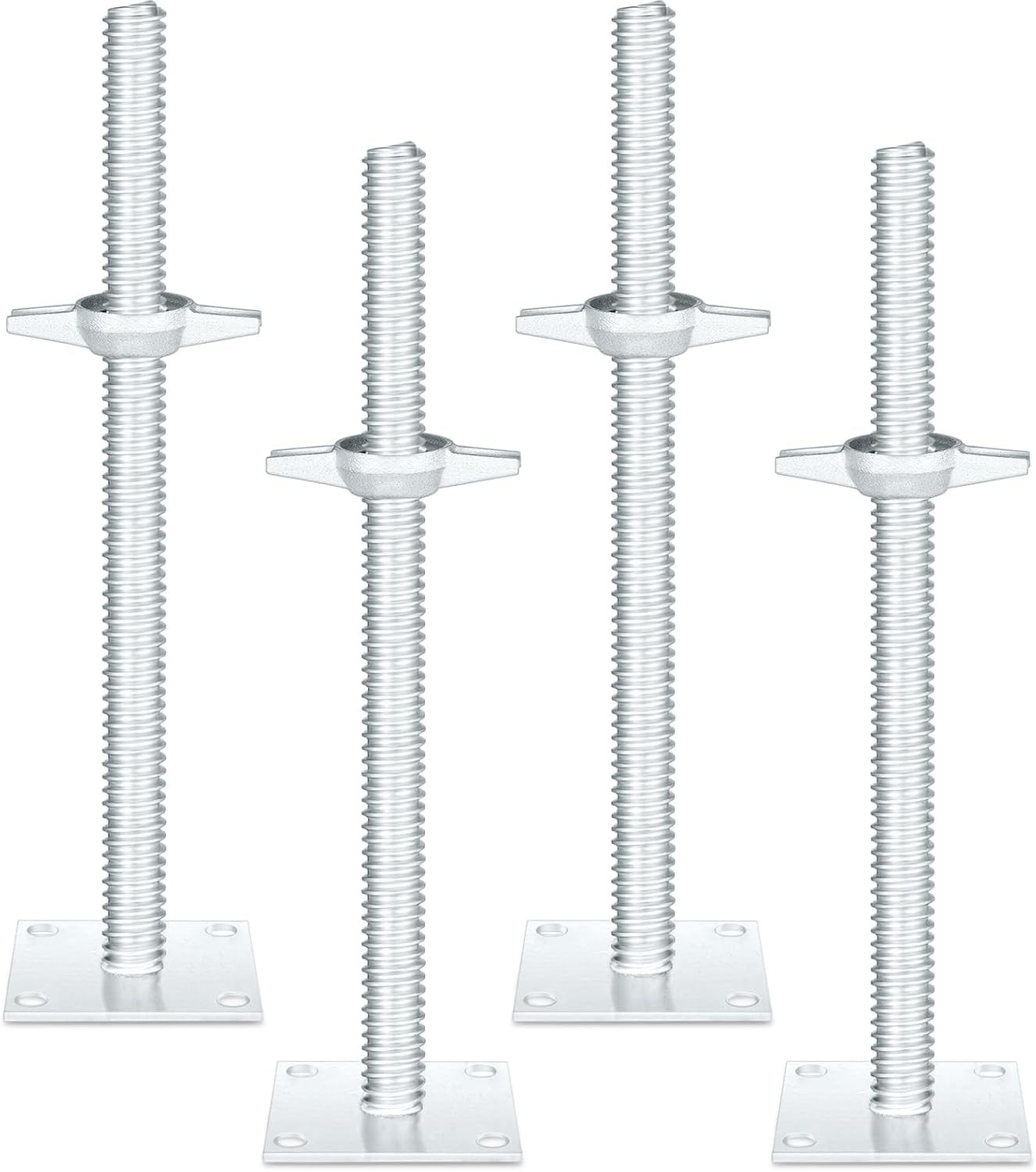 4 Pack 18 Inch Adjustable Leveling Jacks Scaffolding Hollow Screw Jacks with …