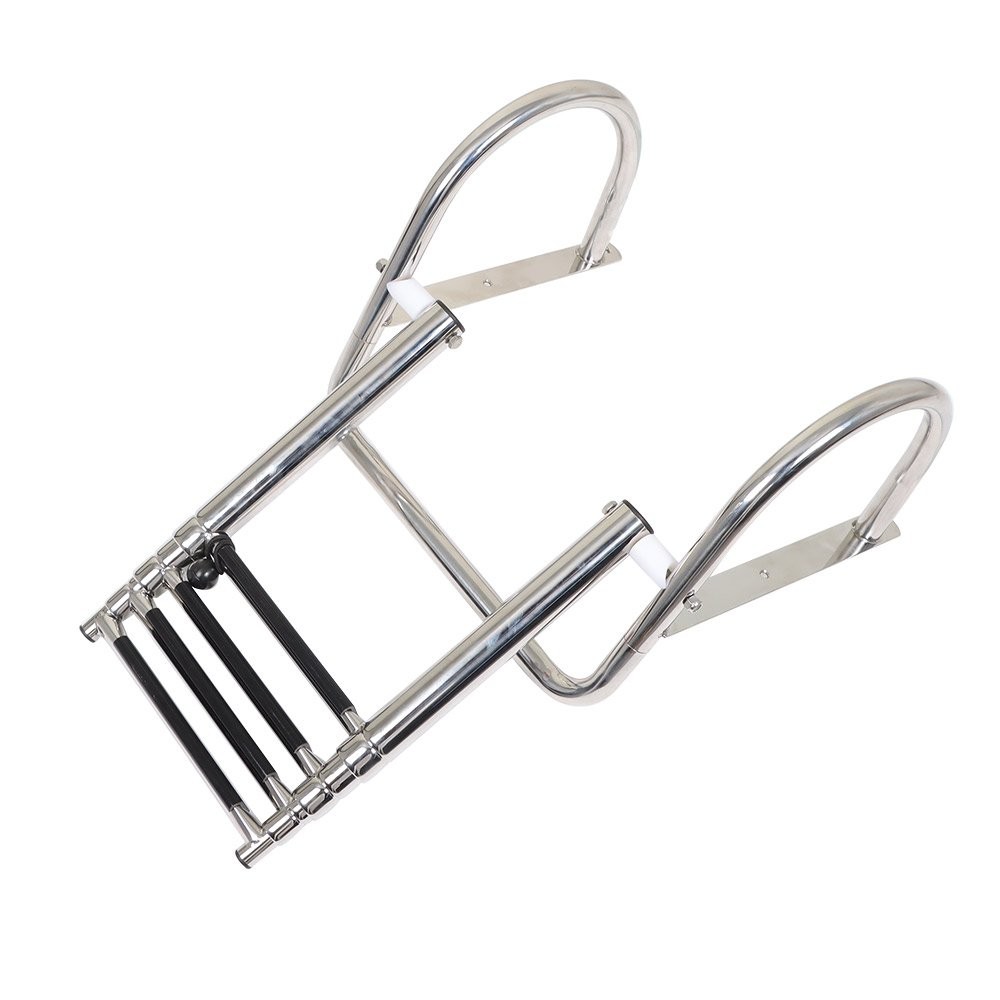 2/3/4/5 Step Boat Ladder Stainless Steel Telescoping Folding Dock Ladder