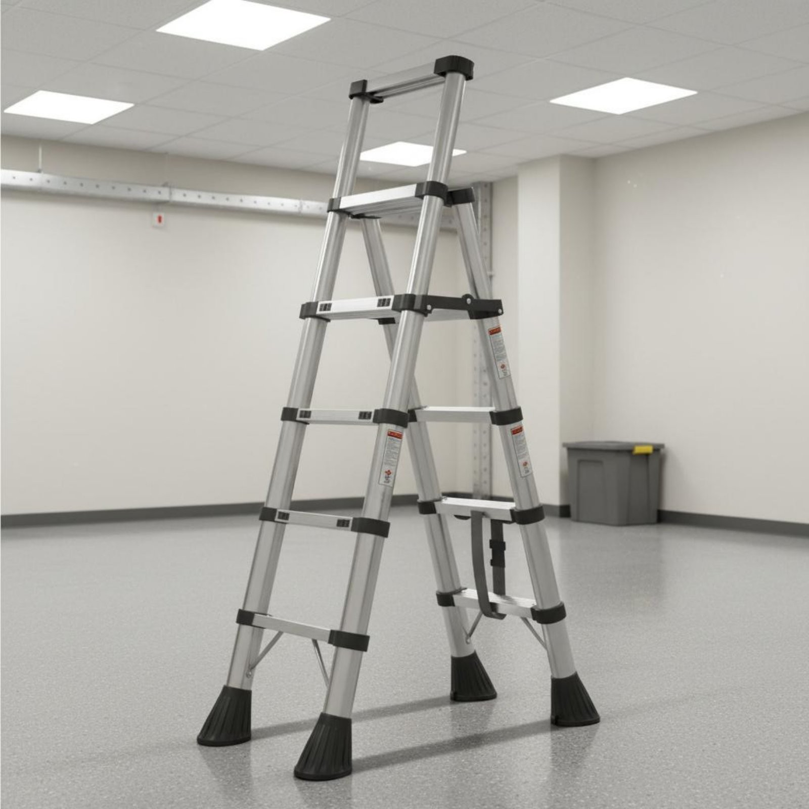 Folding Angled-Frame Ladder Heavy Duty Telescopic Ladder Multi-Purpose
