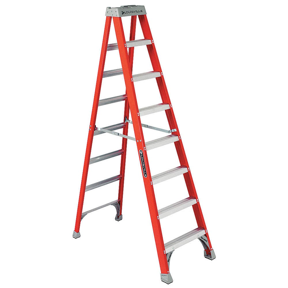 LOUISVILLE FS1508 Stepladder,Fiberglass,8 ft. H,300 lb Cap 1CMP8
