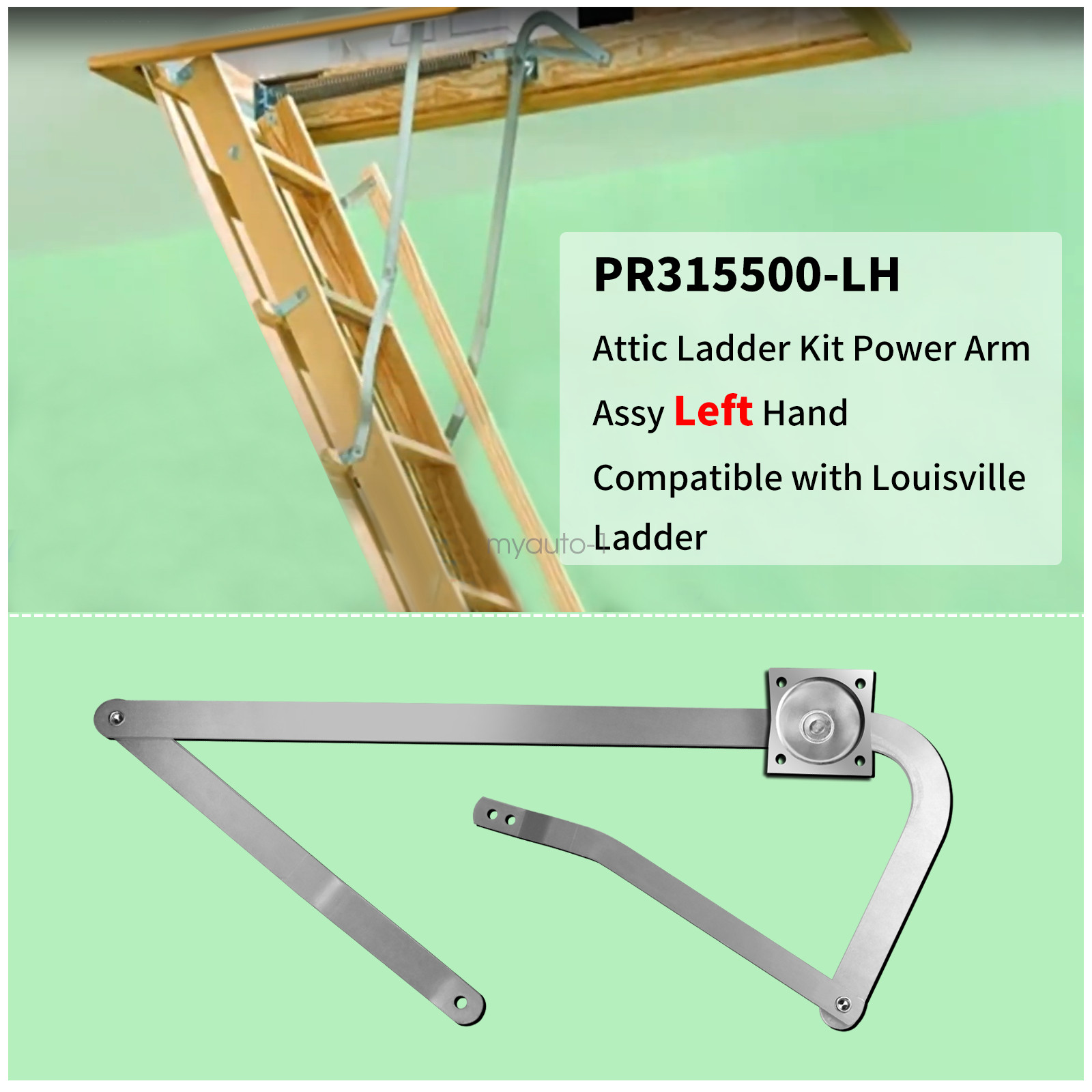 Fit for Louisville Ladder Left Hand Attic Ladder Power Arm Assy PR315500-LH