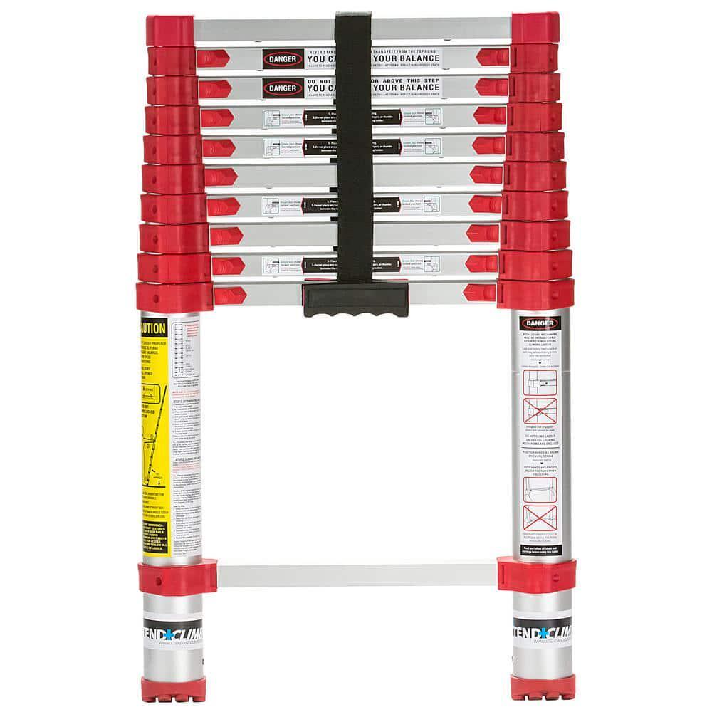 Aluminum Telescoping Extension Ladder (14.5 Reach Height) 250 lbs. Load Capacity