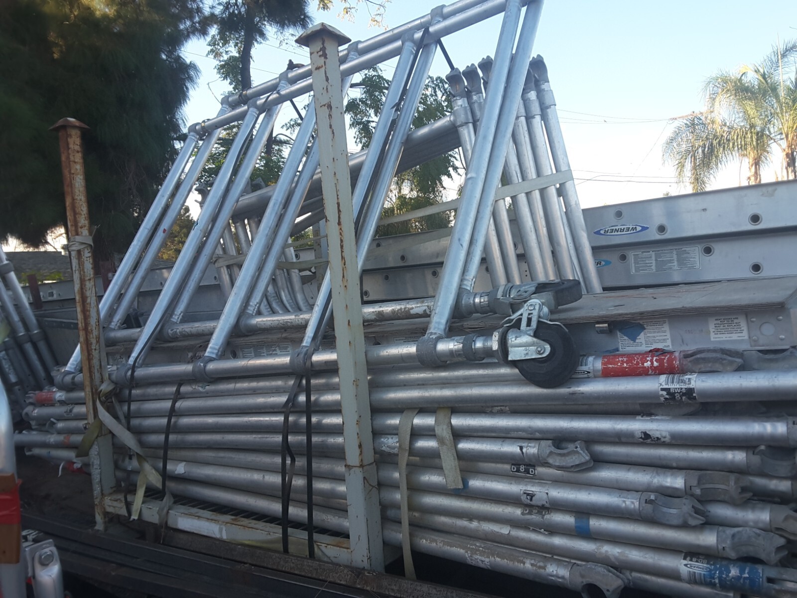 Used Werner Aluminum Scaffolding, being sold as one lot