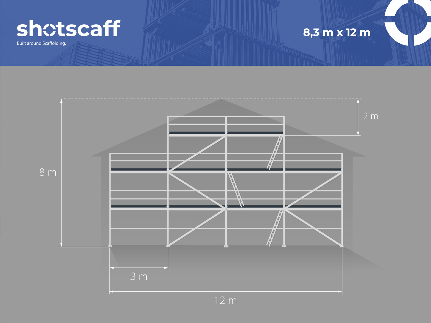 8x12m gable scaffolding scaff 74 new gable wall scaffolding working scaffoldi…
