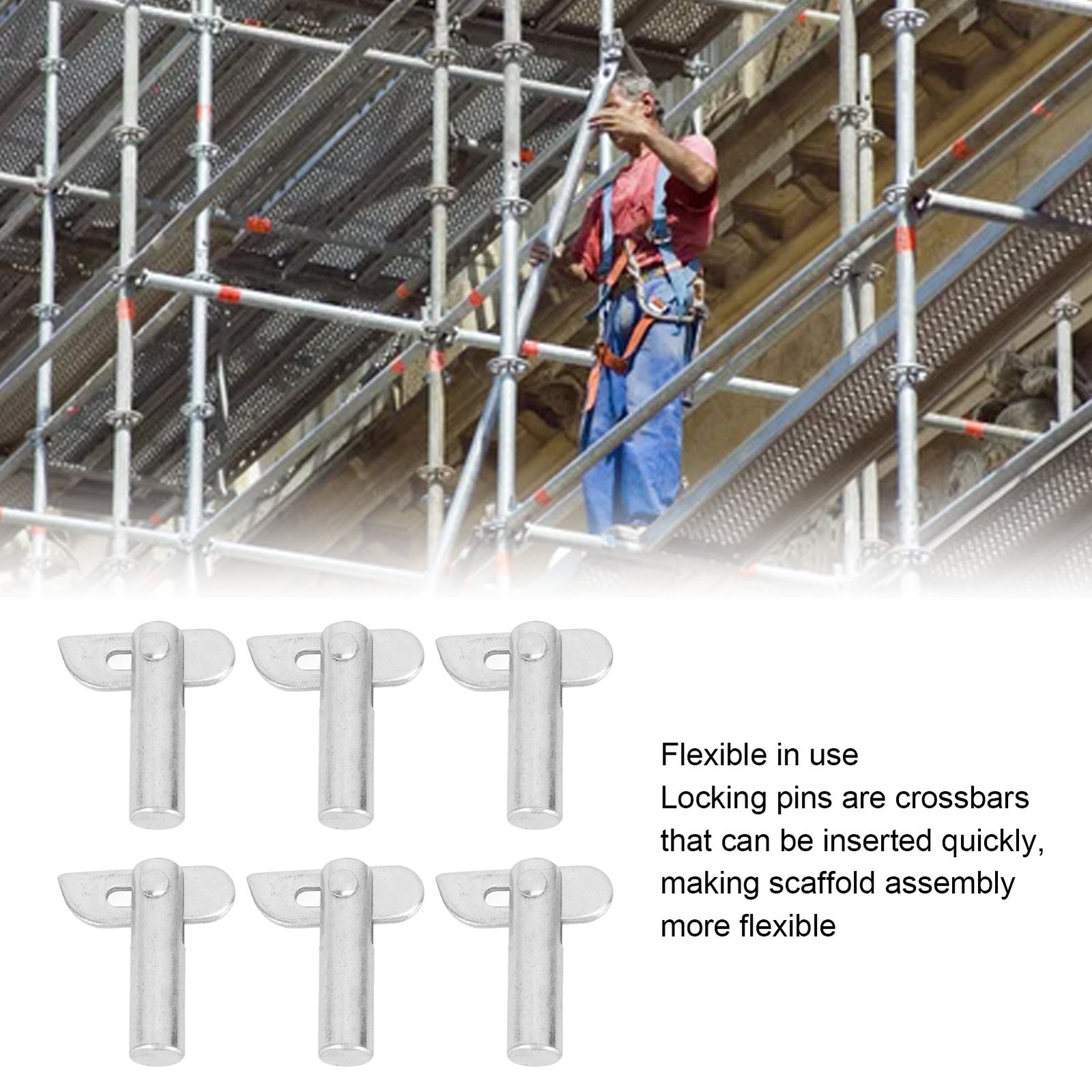 50Pcs Mobile Scaffolding Joint Connecter Point Bar Galvanized Scaffolding Lo DSO