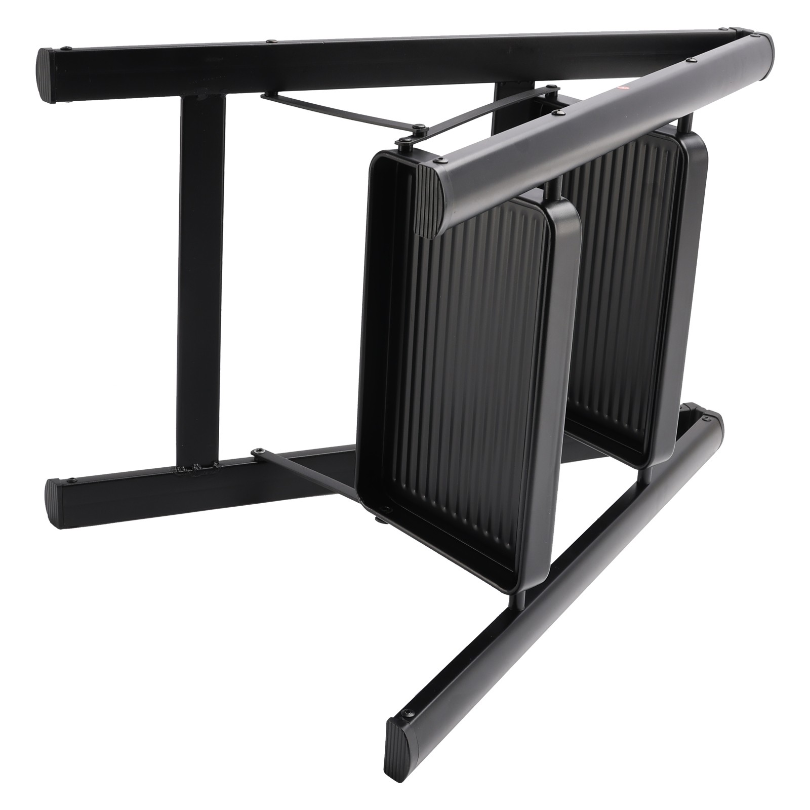 Stepladder, 2 Tiers, Foldable, Aluminum, Wide, Lightweight, Compact, Ladder,