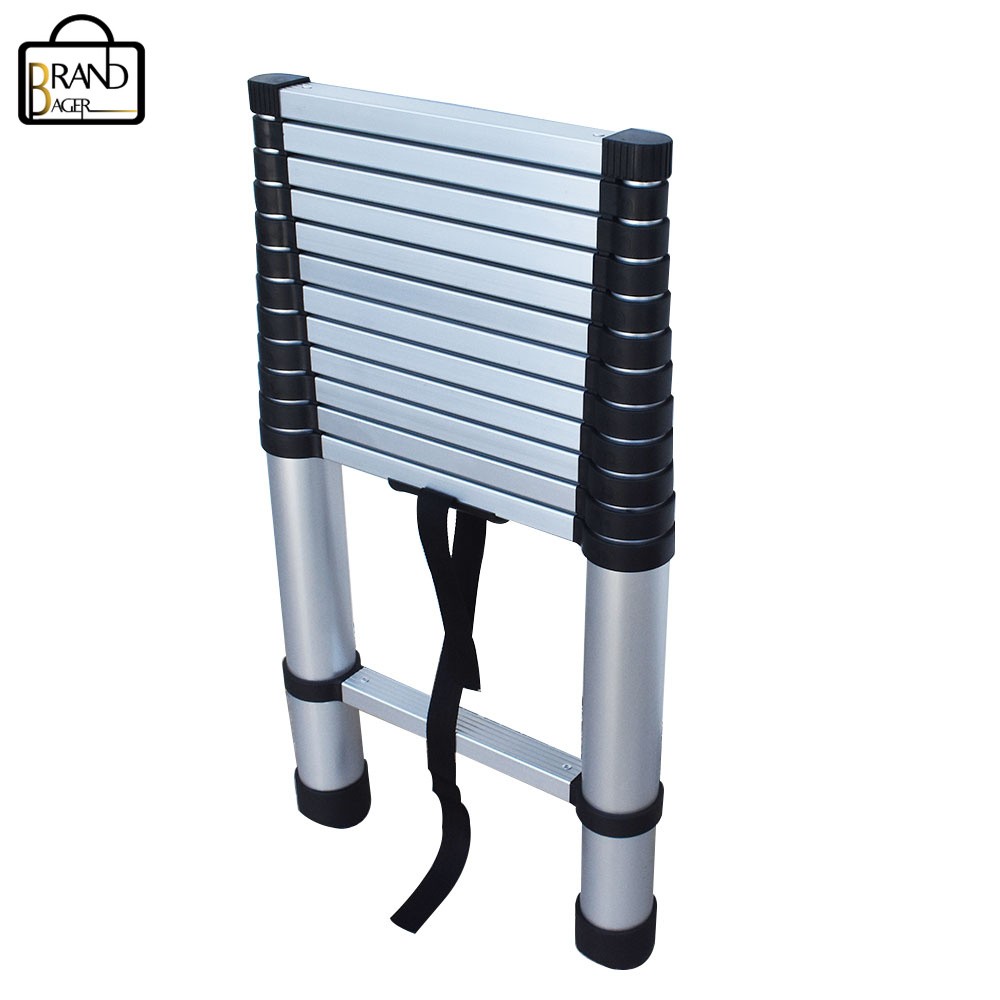 12.5 Feet 330Lbs Safe And Stable Extension Ladder Aluminum Folding Step Ladder