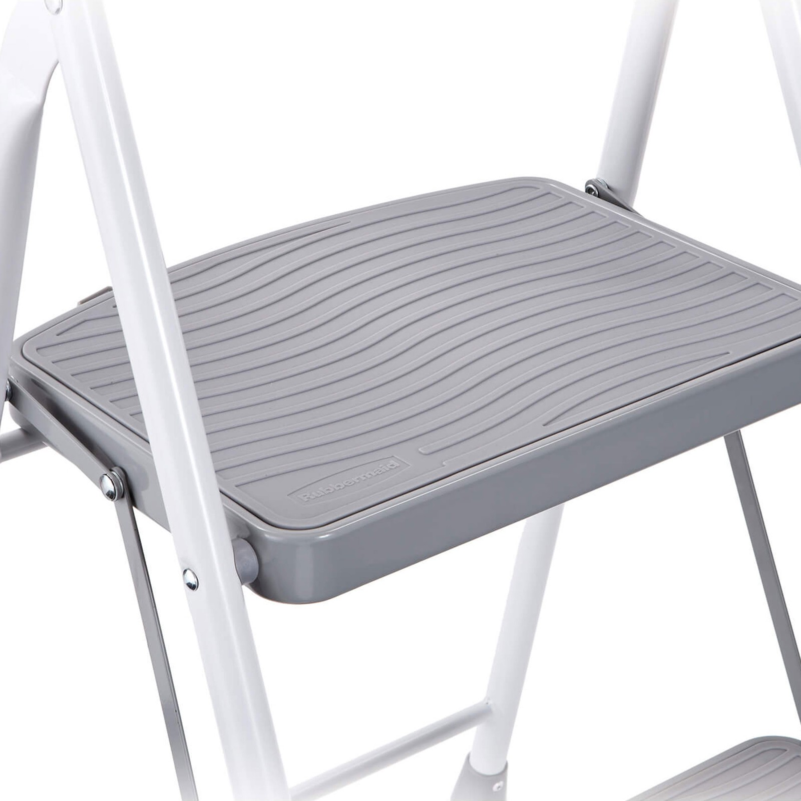 Rubbermaid 3 Step 225 Lb Capacity Folding Ladder Steel Step Stool Open Box)