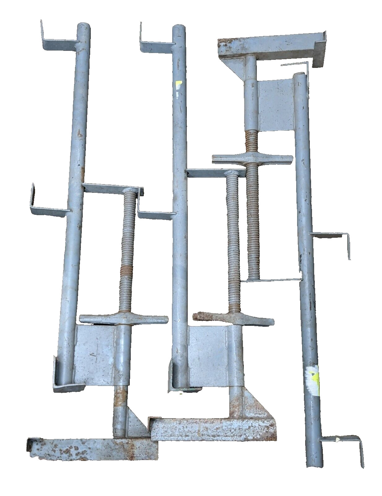 3x Scaffolding Jacks – vintage ladder roofing level hanging