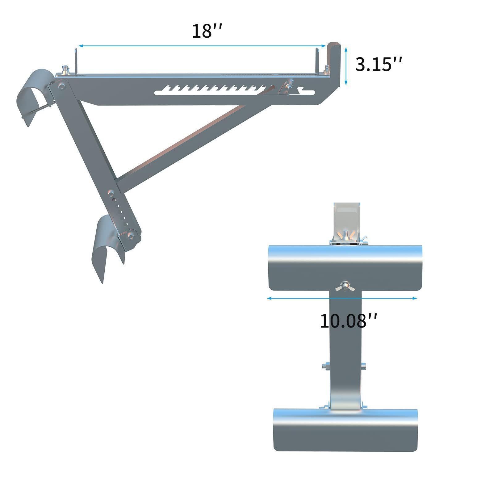 1 Pair Two Rung Short Body Ladder Jack Scaffolding Tool Steel Frame