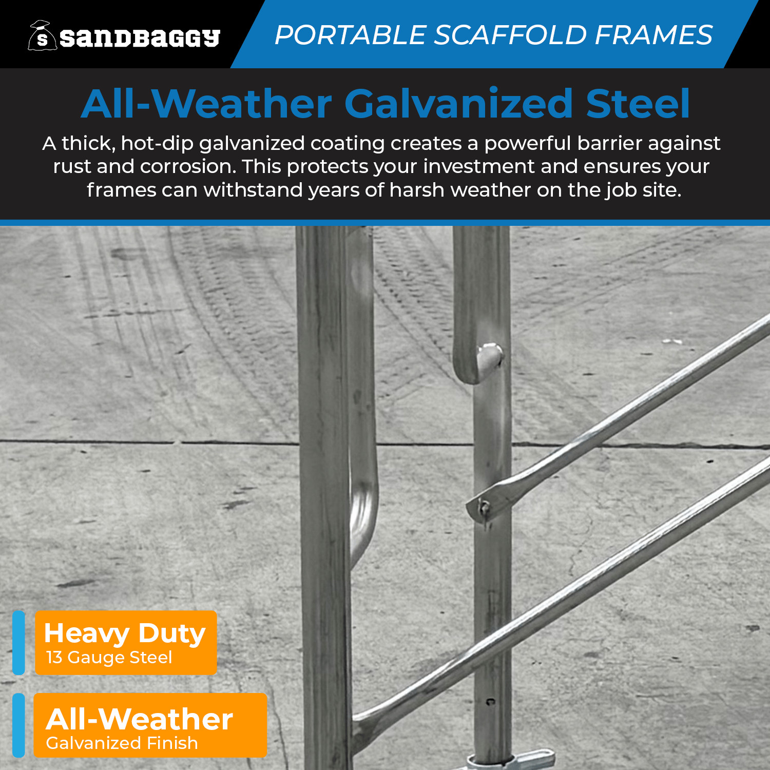 Portable Scaffold Frames for 6 ft. Small Tower Scaffold – Sandbaggy