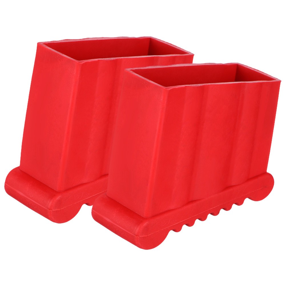 2Pcs Durable Ladder Feet Covers Red Rubber Non Slip Ladder Foot Replacement