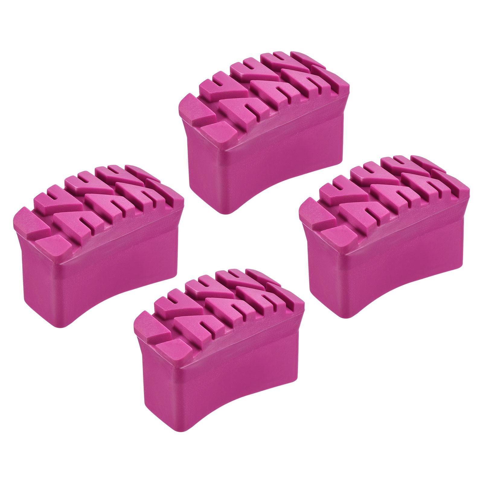 4Pcs Rubber Steep Ladder Accessories Non-Slip Feet Mat Thicken Pad Cover Red