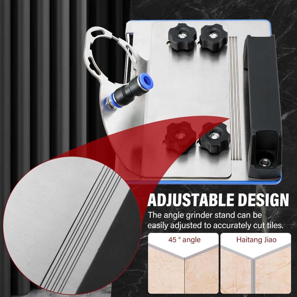 45 Degree Tile chamfering Tool Angle Grinder Stand for 45° As Shown