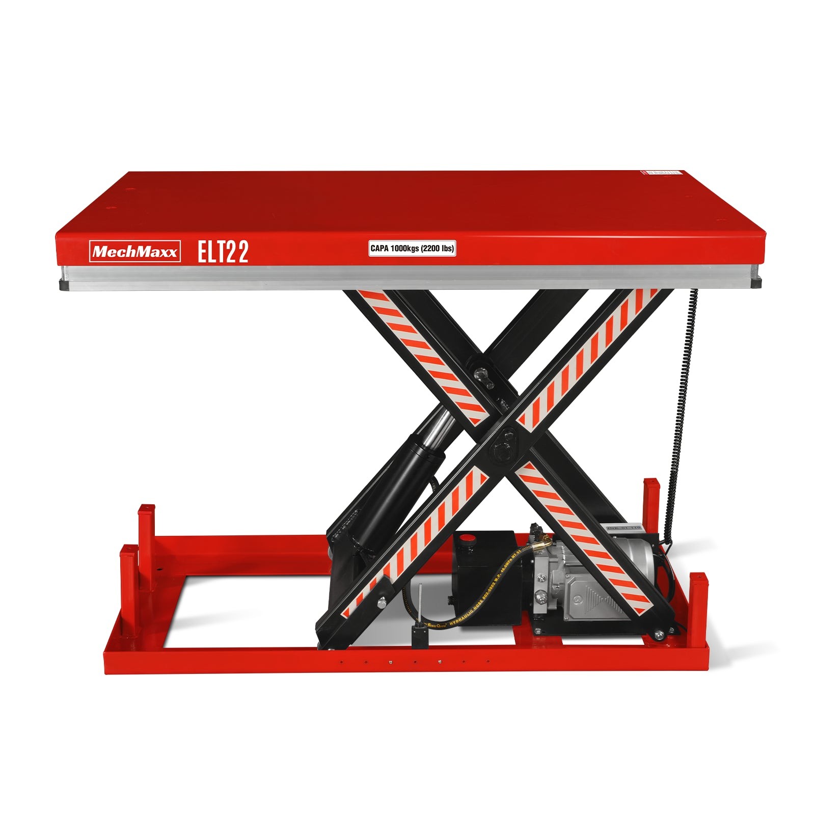 MechMaxx 2200lb Capacity Electric Hydraulic Lift Table 51.2×32.3 Platform,ELT22
