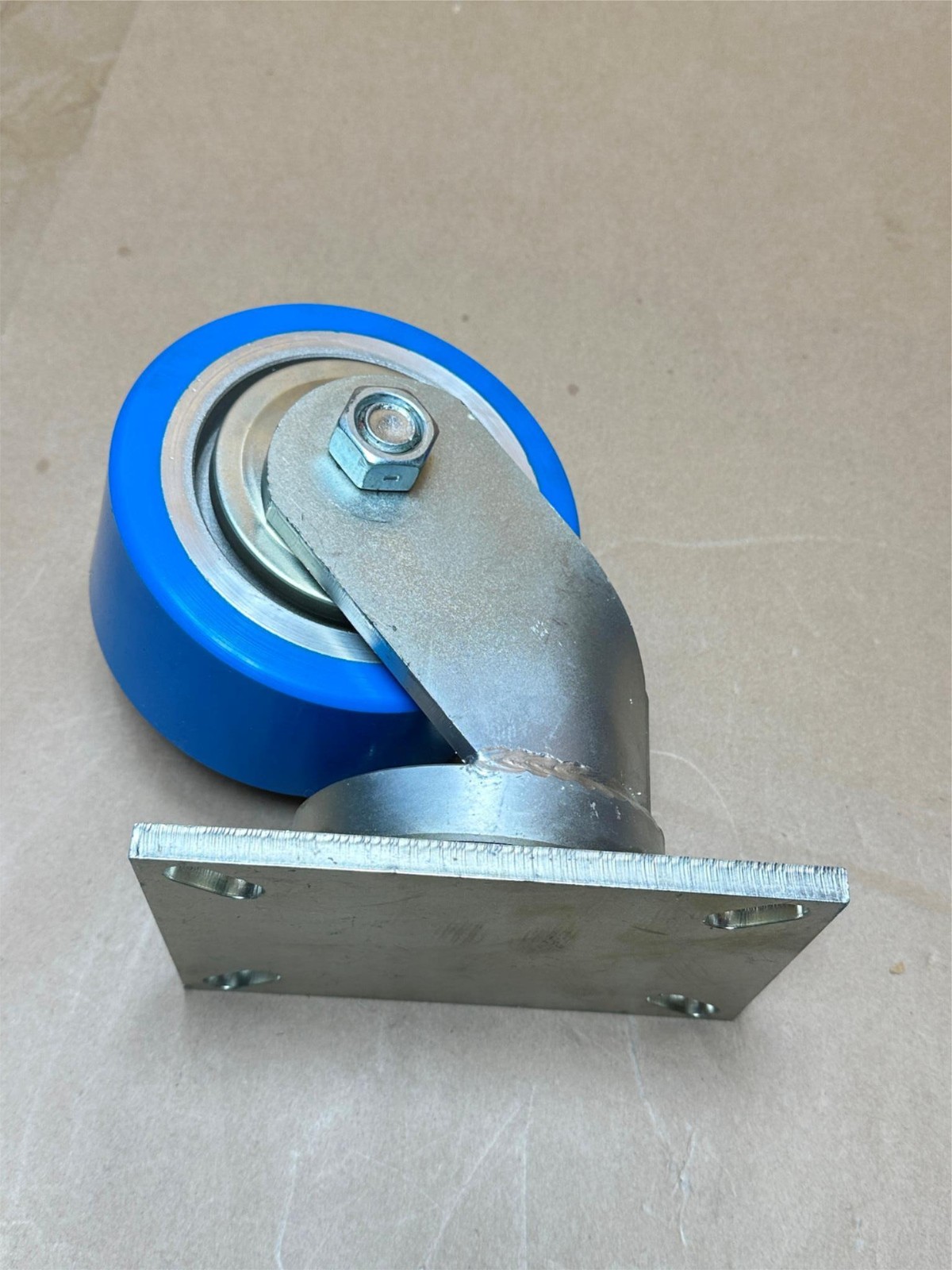 Heavy Duty 6in Polyurethane Rubber Caster Swivel Blue